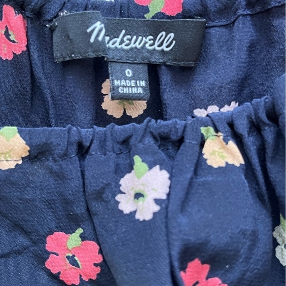 Madewell Silk Ruffle-Strap Cami Top in Confetti Floral Sz 0 in EUC - Picture 4 of 7